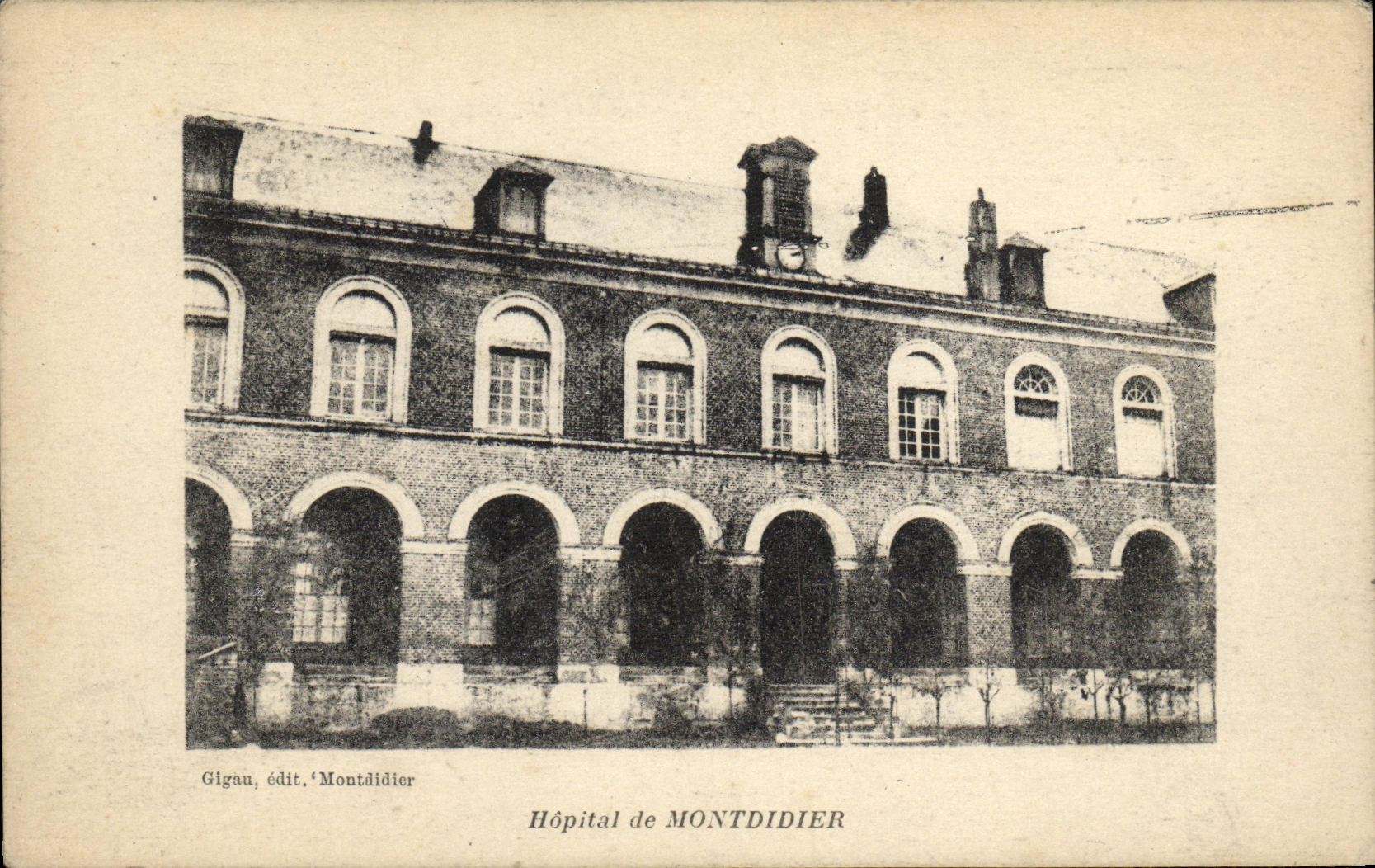 VINTAGE POSTCARD Montdidier Hospital