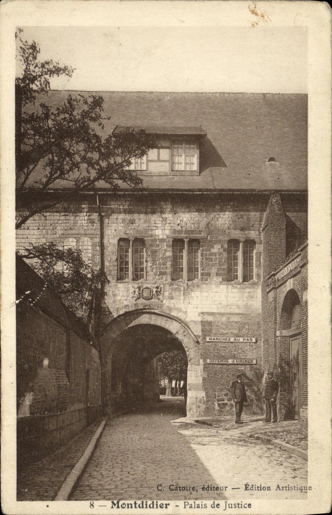 VINTAGE POSTCARD Montdidier Law courts