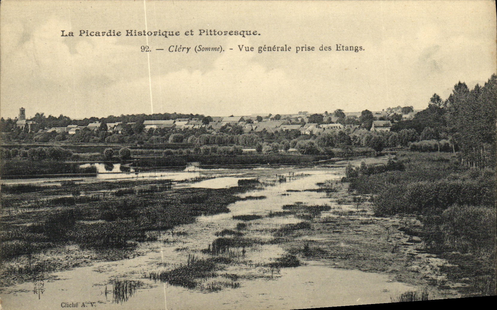 VINTAGE POSTCARD Clery View Taken of the Ponds