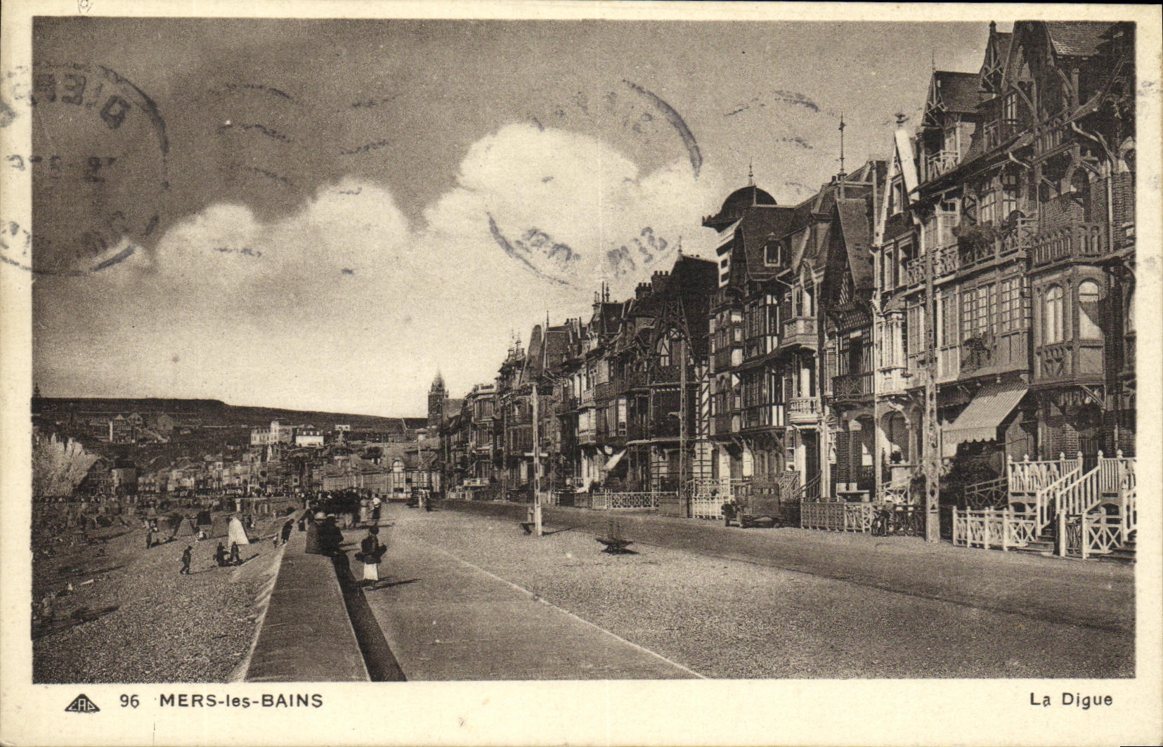 VINTAGE POSTCARD Seas les Bains the Dam