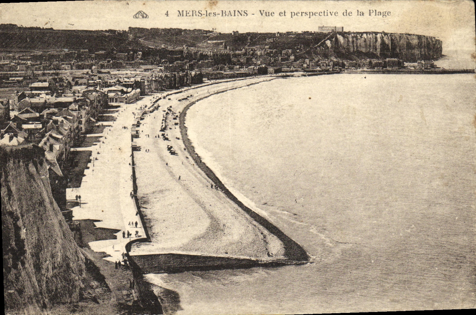 VINTAGE POSTCARD Seas les Bains Seen And Perspective of the Beach