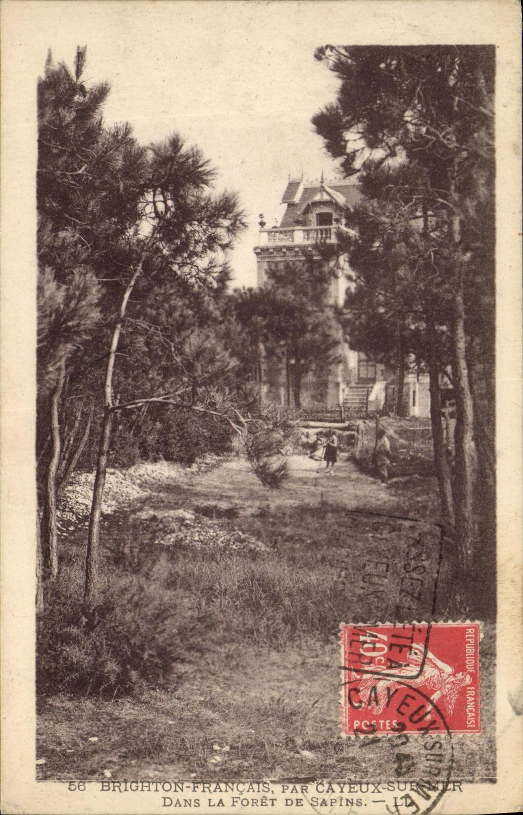 VINTAGE POSTCARD Cayeux On Sea French Brighton In the Drill