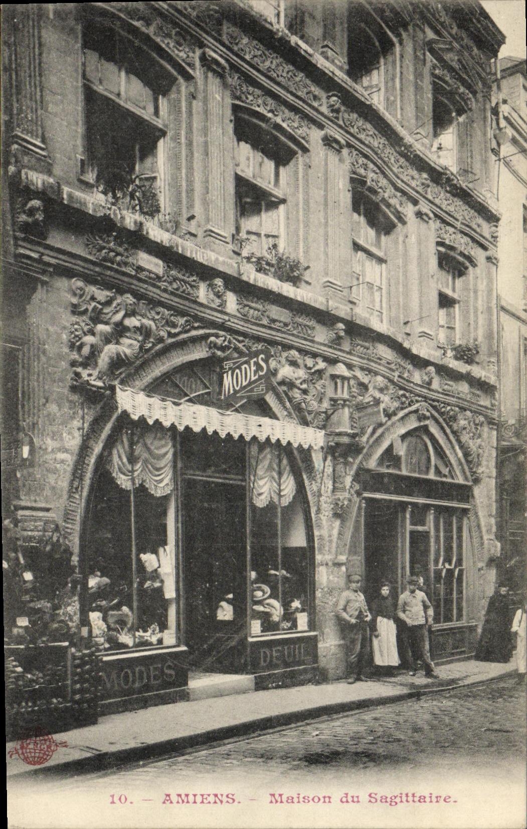 VINTAGE POSTCARD Amiens House of Sagittarius