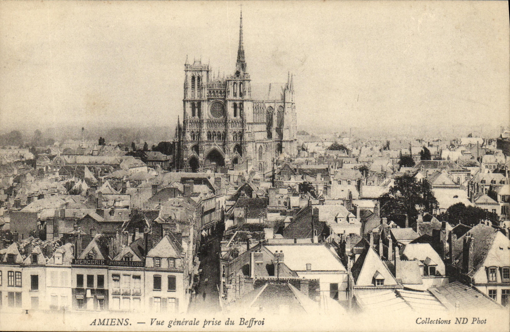 VINTAGE POSTCARD Amiens View Taken of the Belfry