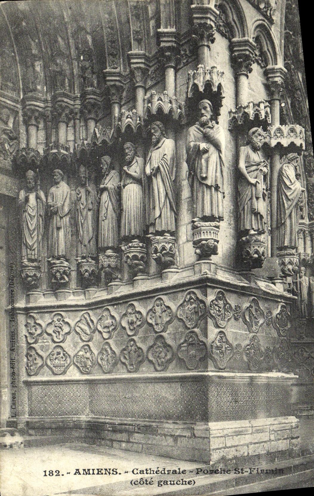 VINTAGE POSTCARD Amiens Cathedral Porehe St Firmin