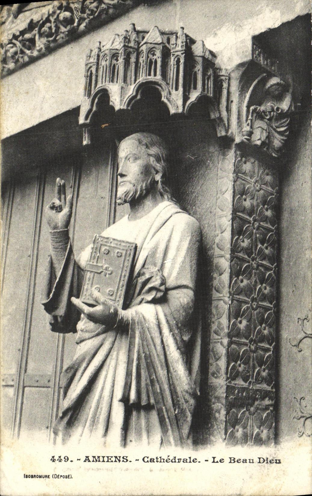 VINTAGE POSTCARD Amiens Cathedral the Beautiful God