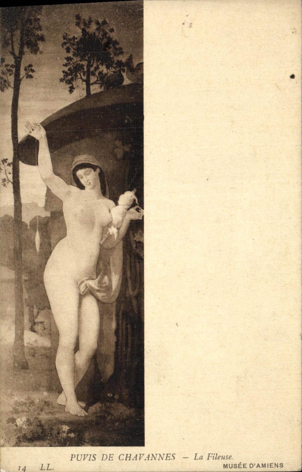 VINTAGE POSTCARD Amiens Puvis De Chavannes the Ropemaking machine