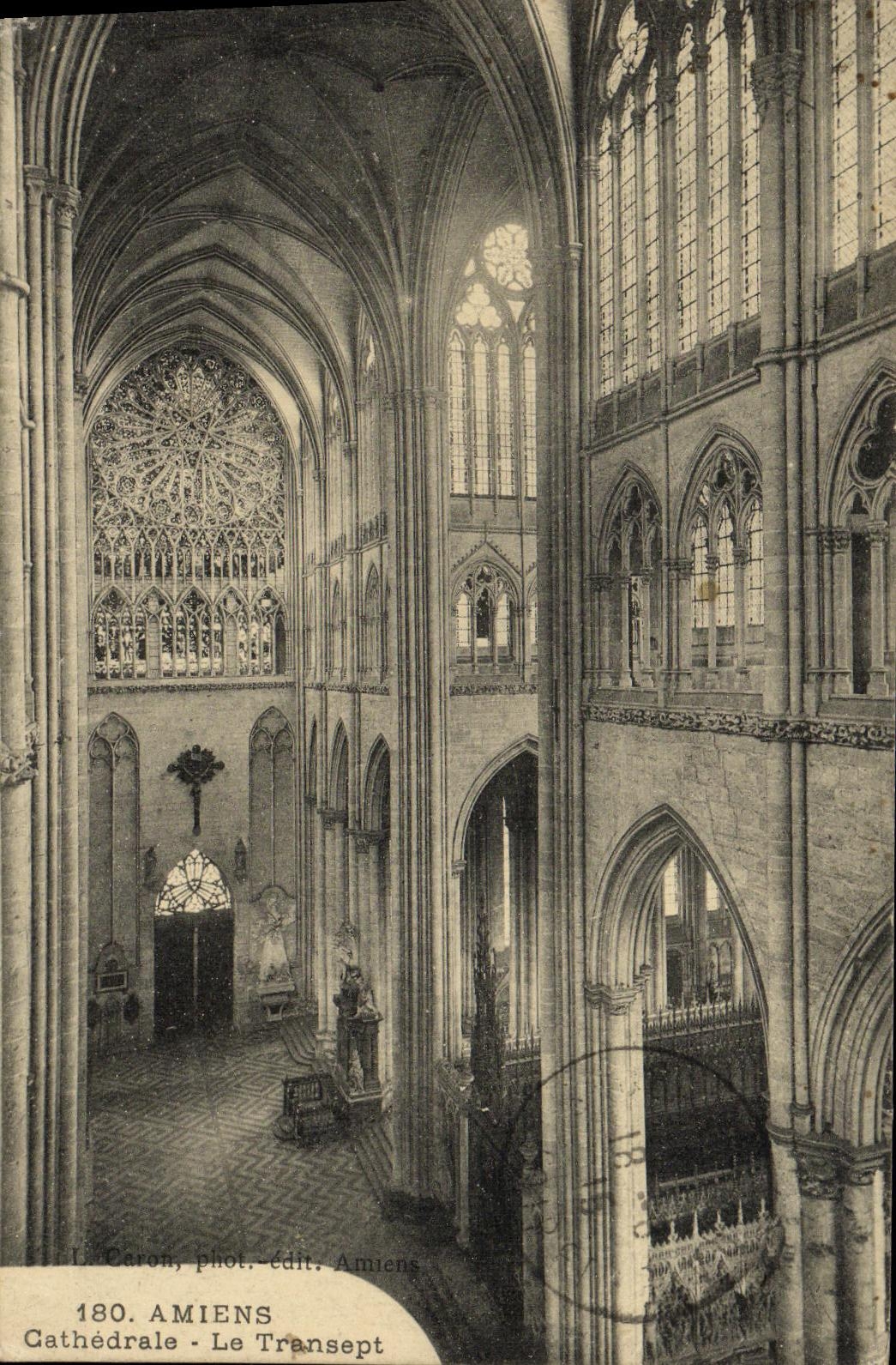VINTAGE POSTCARD Amiens Cathedral the Transept