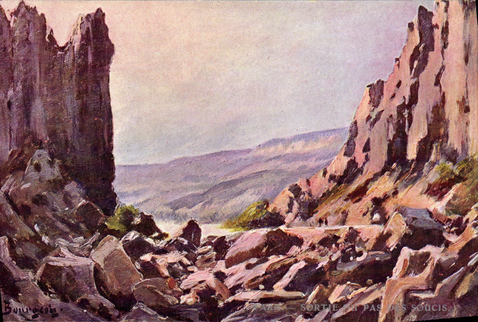 VINTAGE POSTCARD Gorges of the Tarn Left the Step Of the Concern