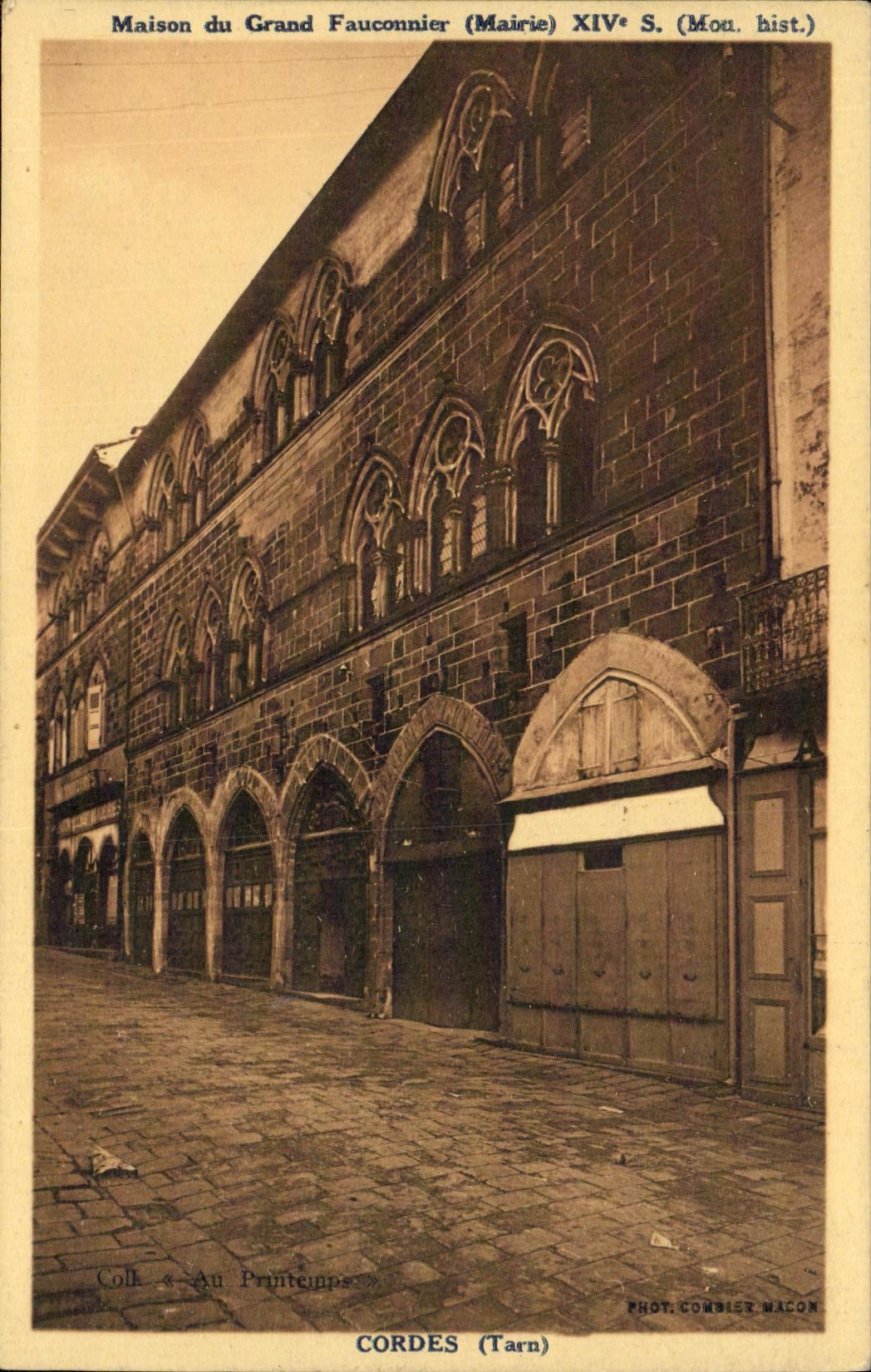 Casa de la POSTAL de la VENDIMIA de las cuerdas grandes del halconero