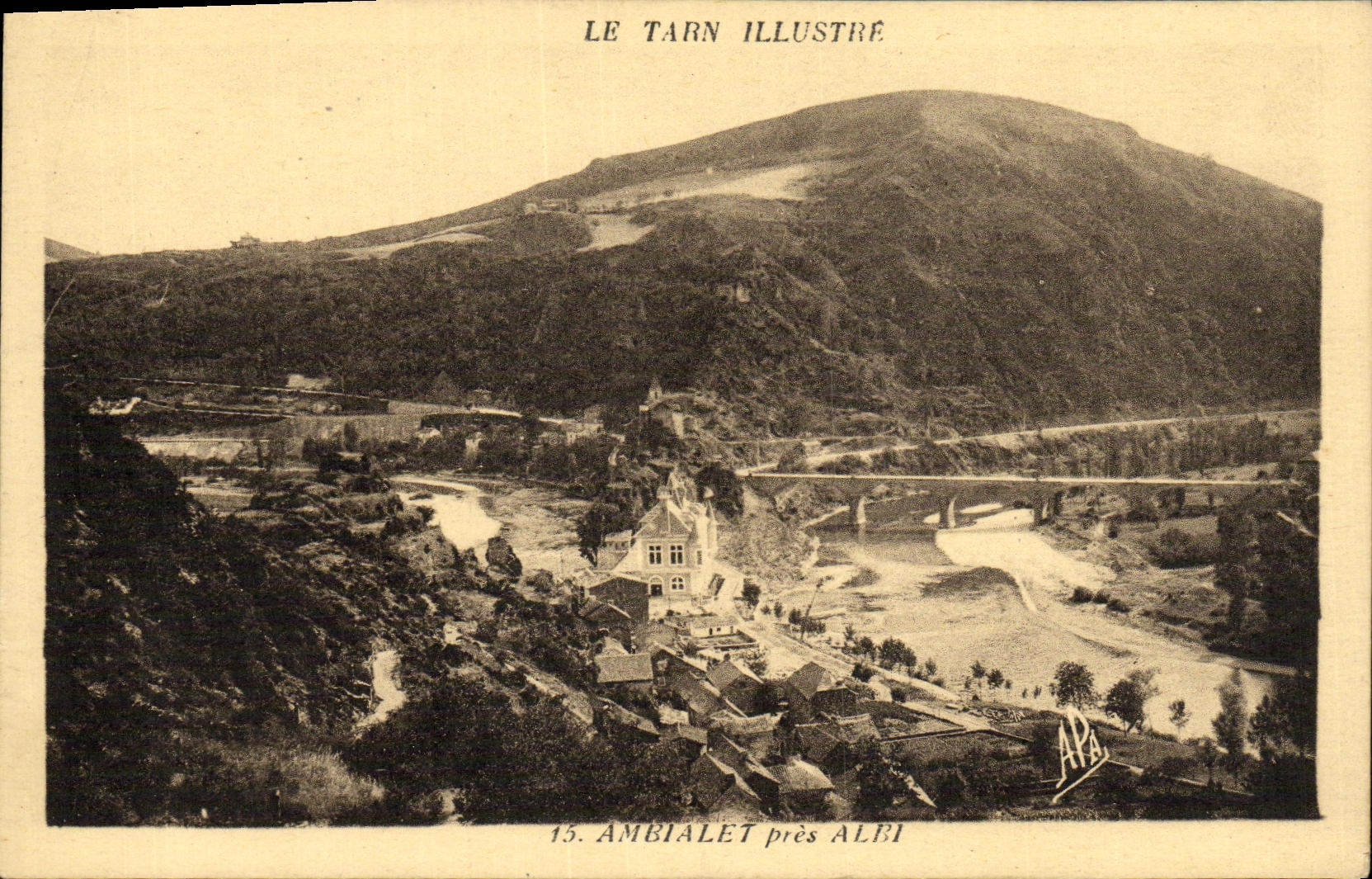 POSTAL Ambialet Albi cercana de la VENDIMIA