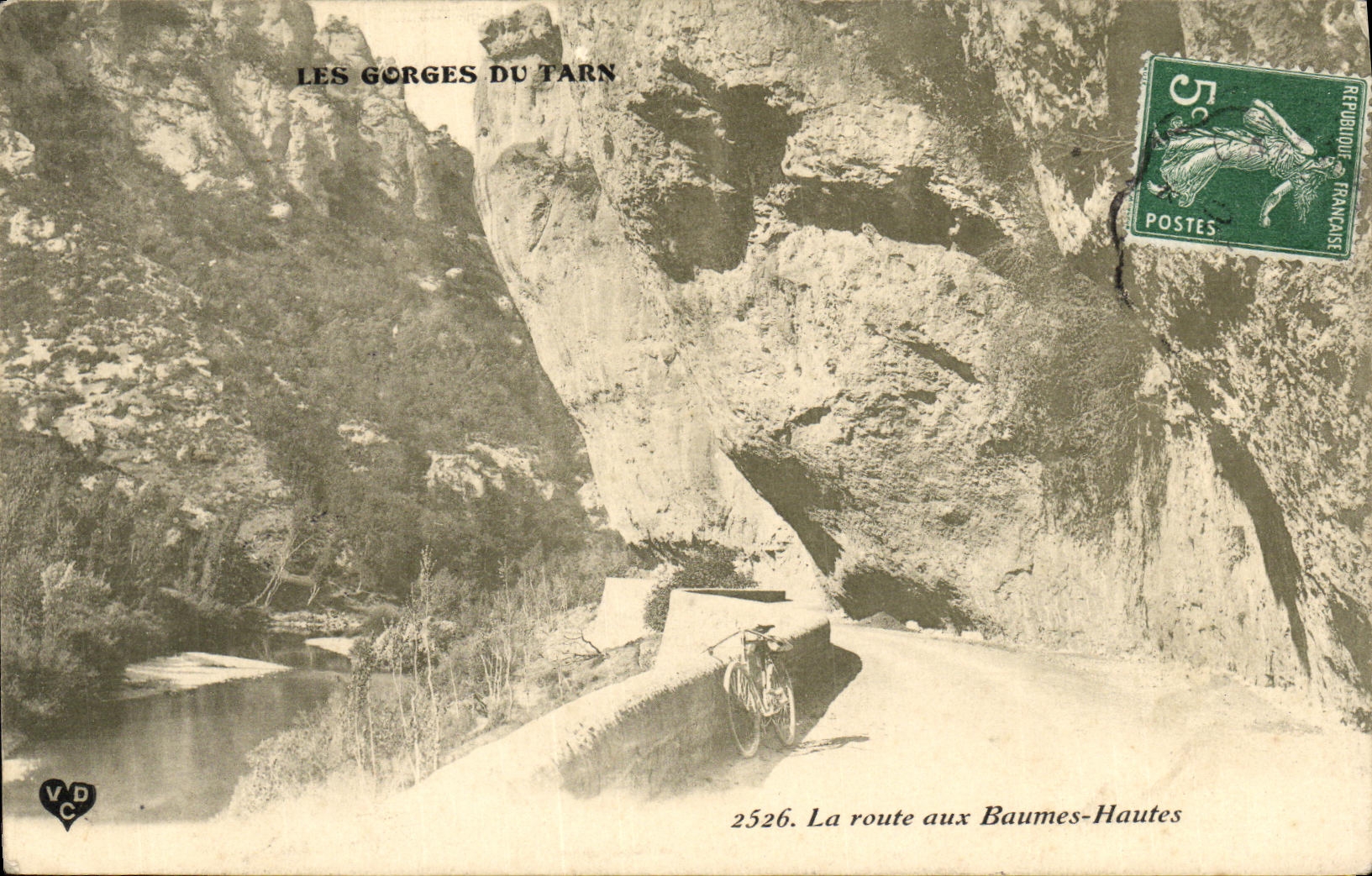 VINTAGE POSTCARD Gorges of the Tarn the road to the Balsams High
