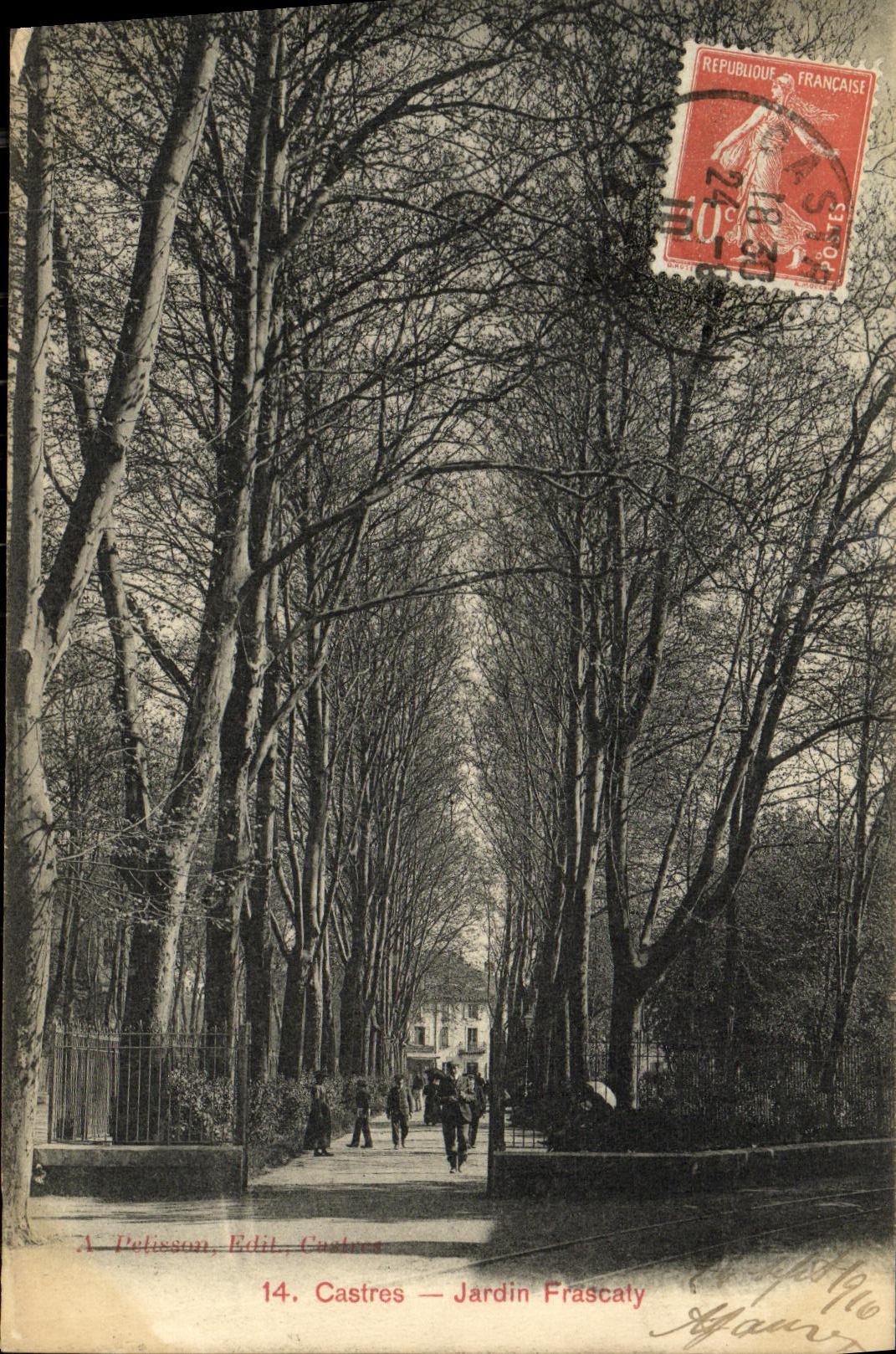 VINTAGE POSTCARD Castres Frascaly Garden