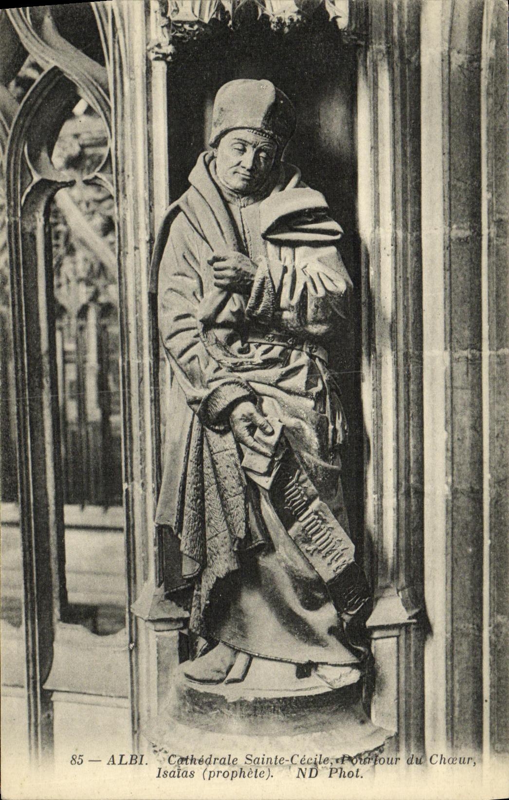 Catedral Sainte Cecile Pourtour de Albi de la POSTAL de la VENDIMIA del profeta de Isalas del estribillo