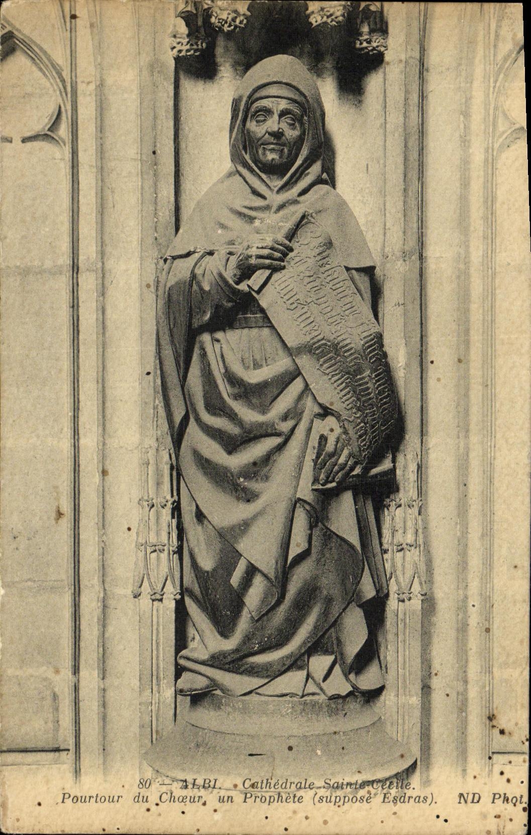 Catedral co de Albi de la POSTAL de la VENDIMIA  Ceclle la circunferencia del púlpito del estribillo un profeta de Esdras