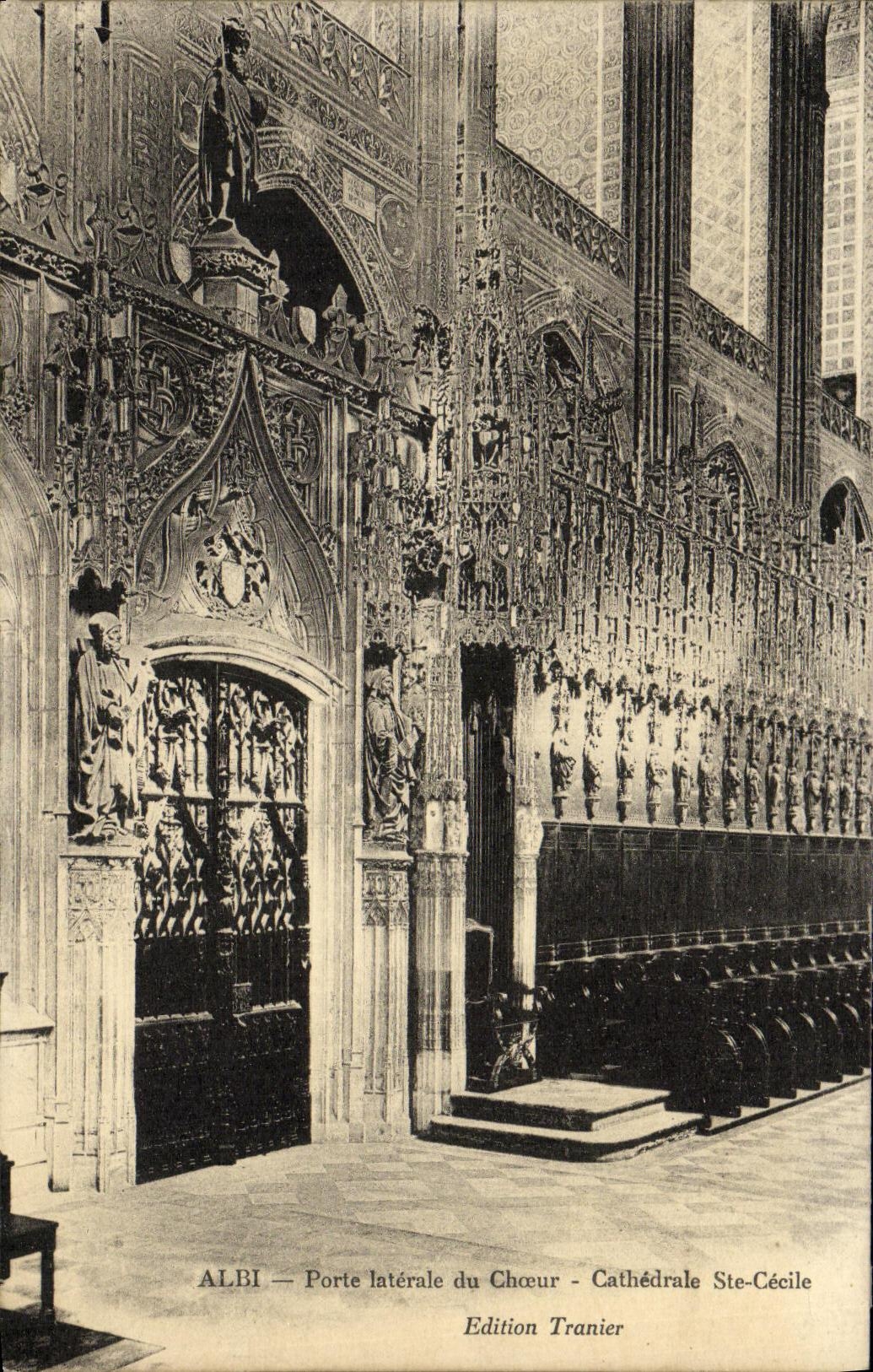 POSTAL Albi de la VENDIMIA la catedral co  Lado de Cecile Porte del estribillo