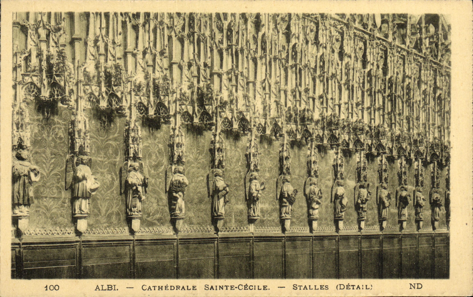 POSTAL Albi de la VENDIMIA la catedral Sainte Cecile Stalles