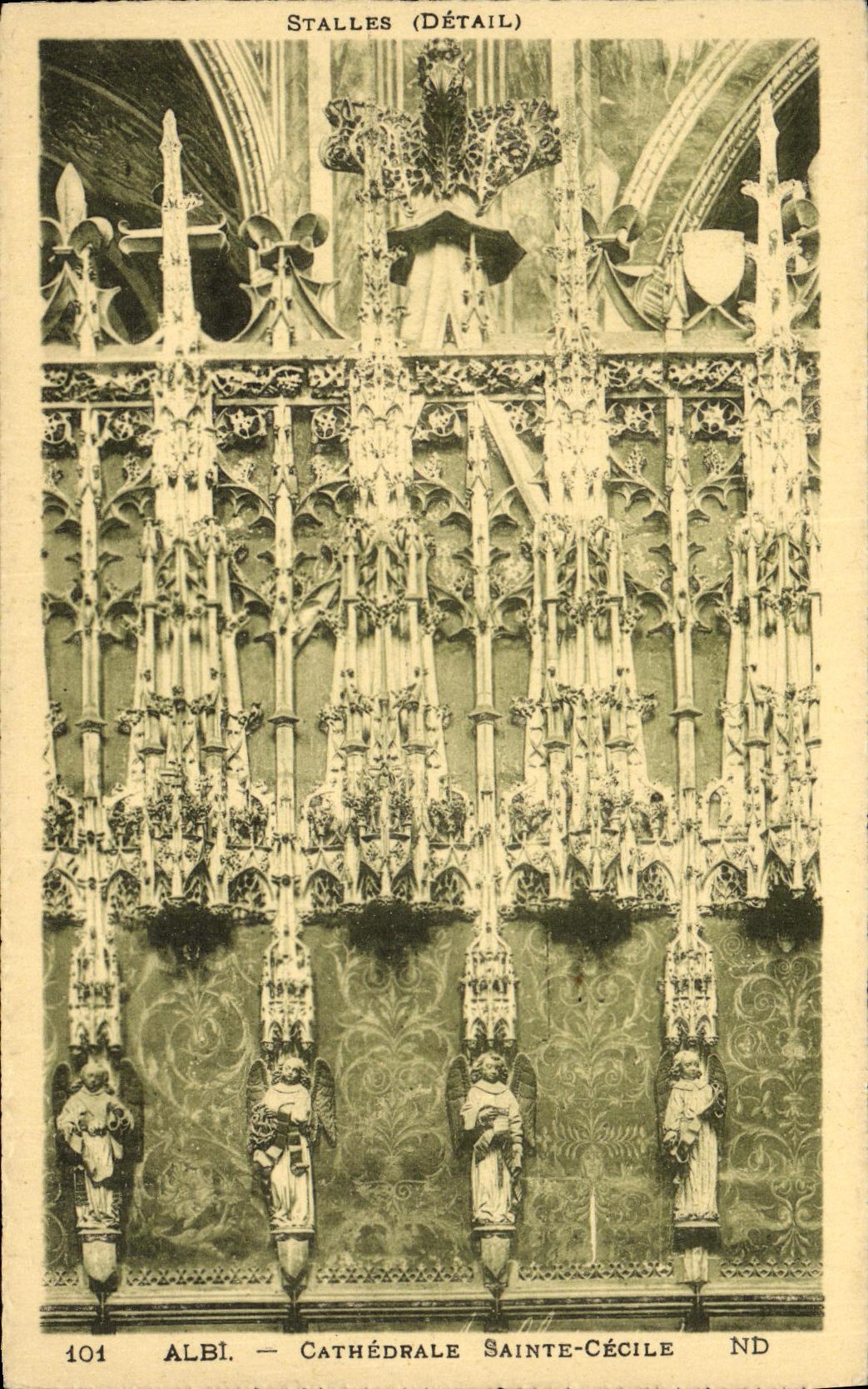 POSTAL Albi de la VENDIMIA la catedral Sainte Cecile