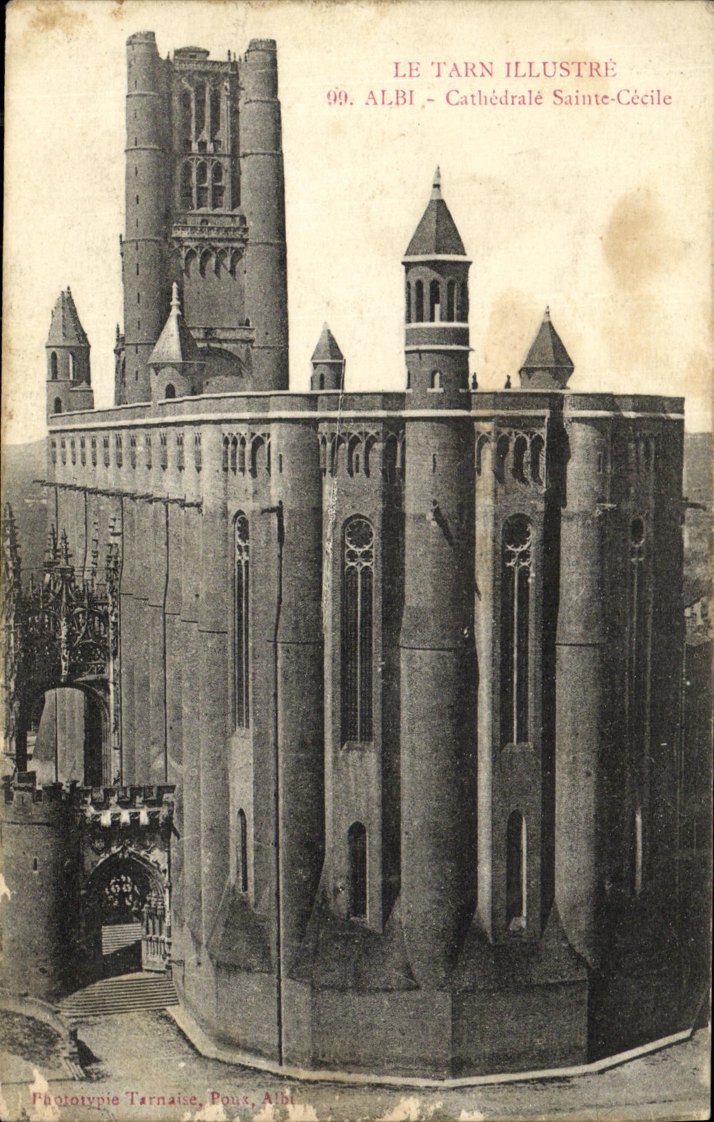 POSTAL Albi de la VENDIMIA la catedral Sainte Cecile