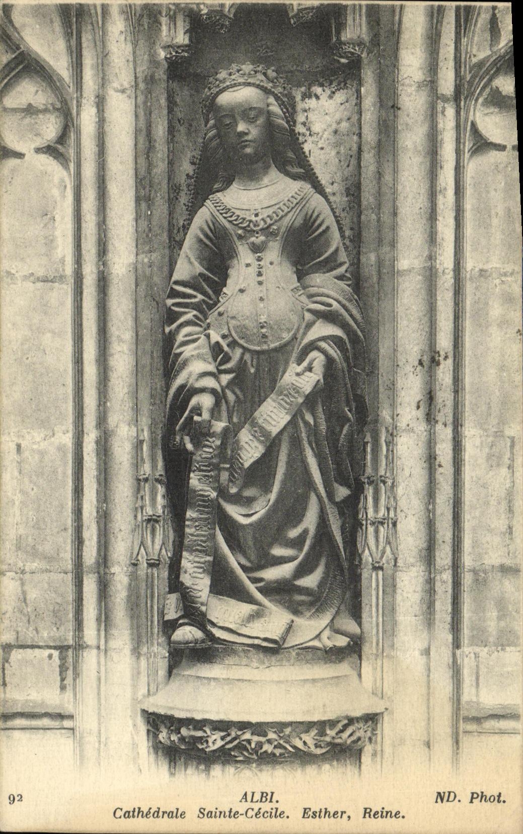 De la VENDIMIA de la POSTAL de Albi de la catedral reina de Cecile Esther Sainte