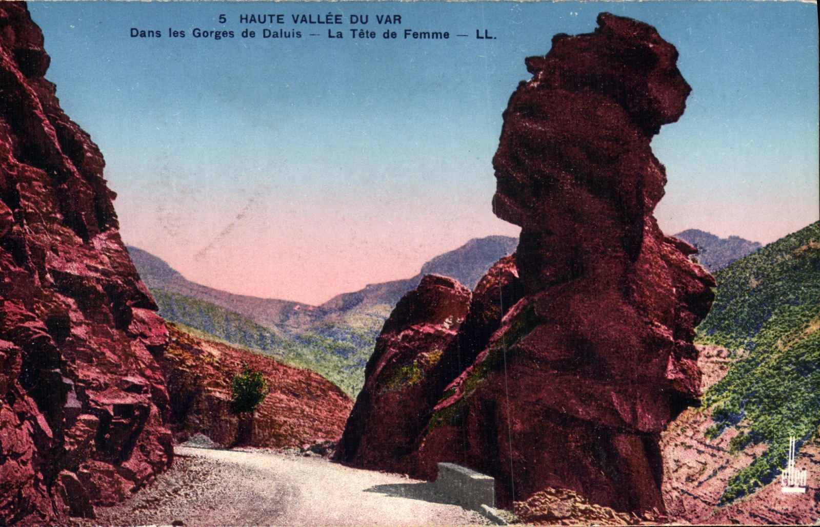 CPA Haute Vallee Du Var Dans les gorges du Valuis La tete de femme