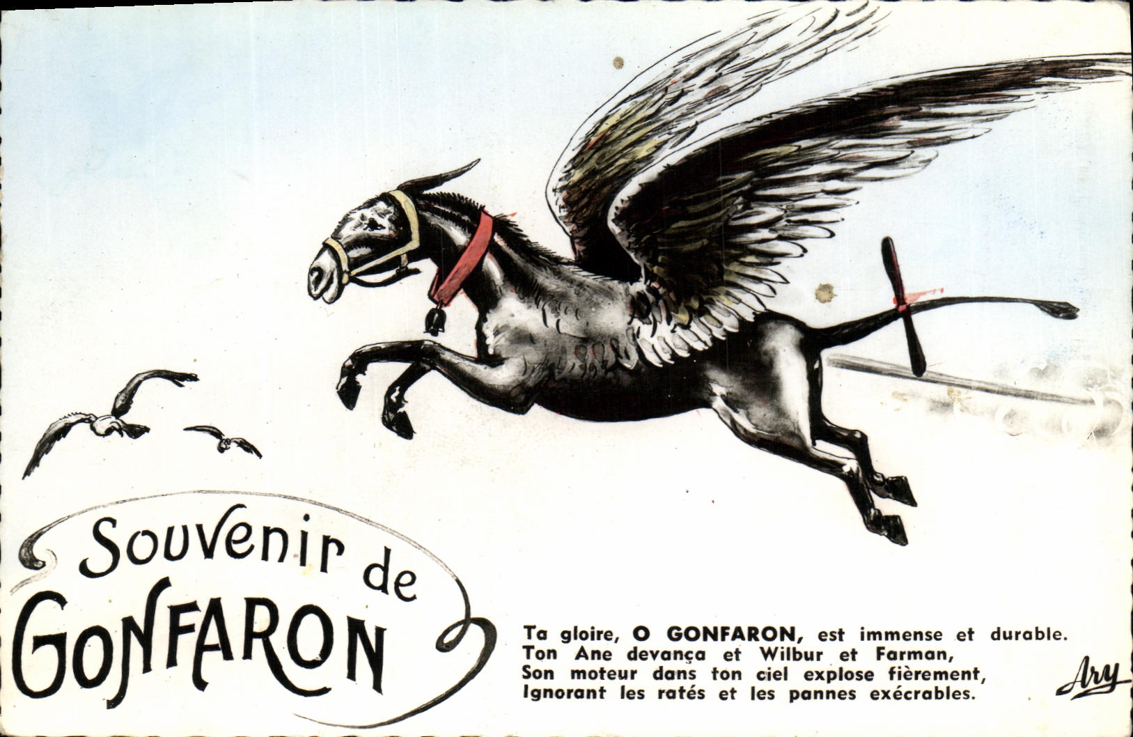 MODERN CARD Gonfaron Souvenir Horse wing