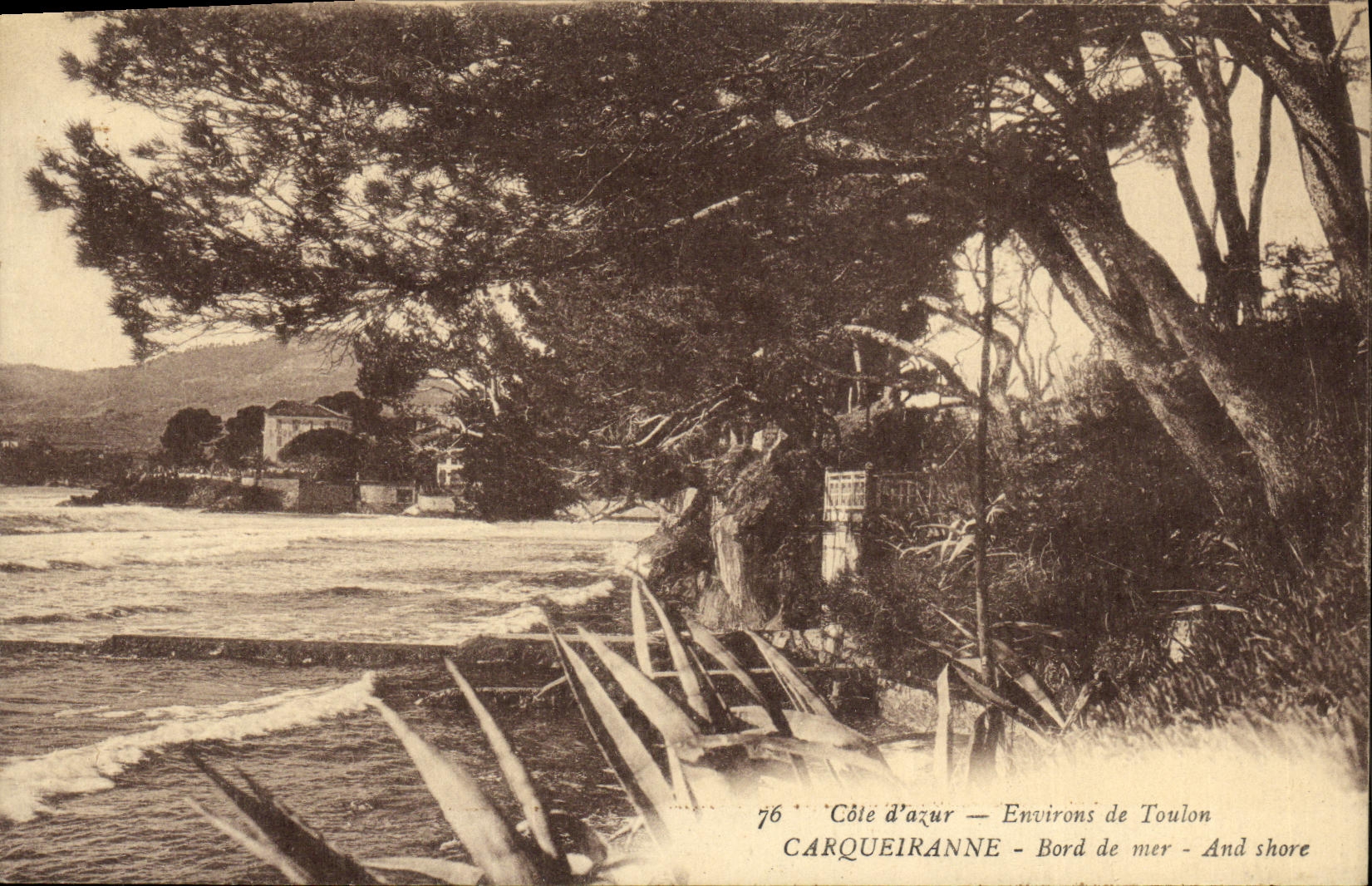 VINTAGE POSTCARD Carqueiranne Seaside Surroundings of Toulon