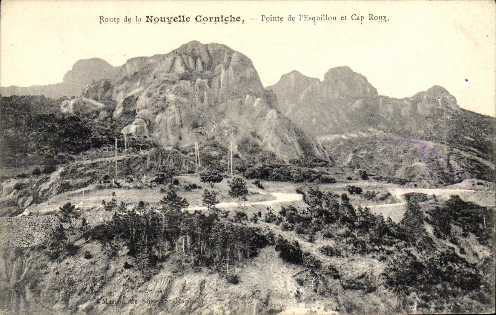 CPA Route de la Nouvelle Corniche Pointe de L Esquillon et Cap Roux