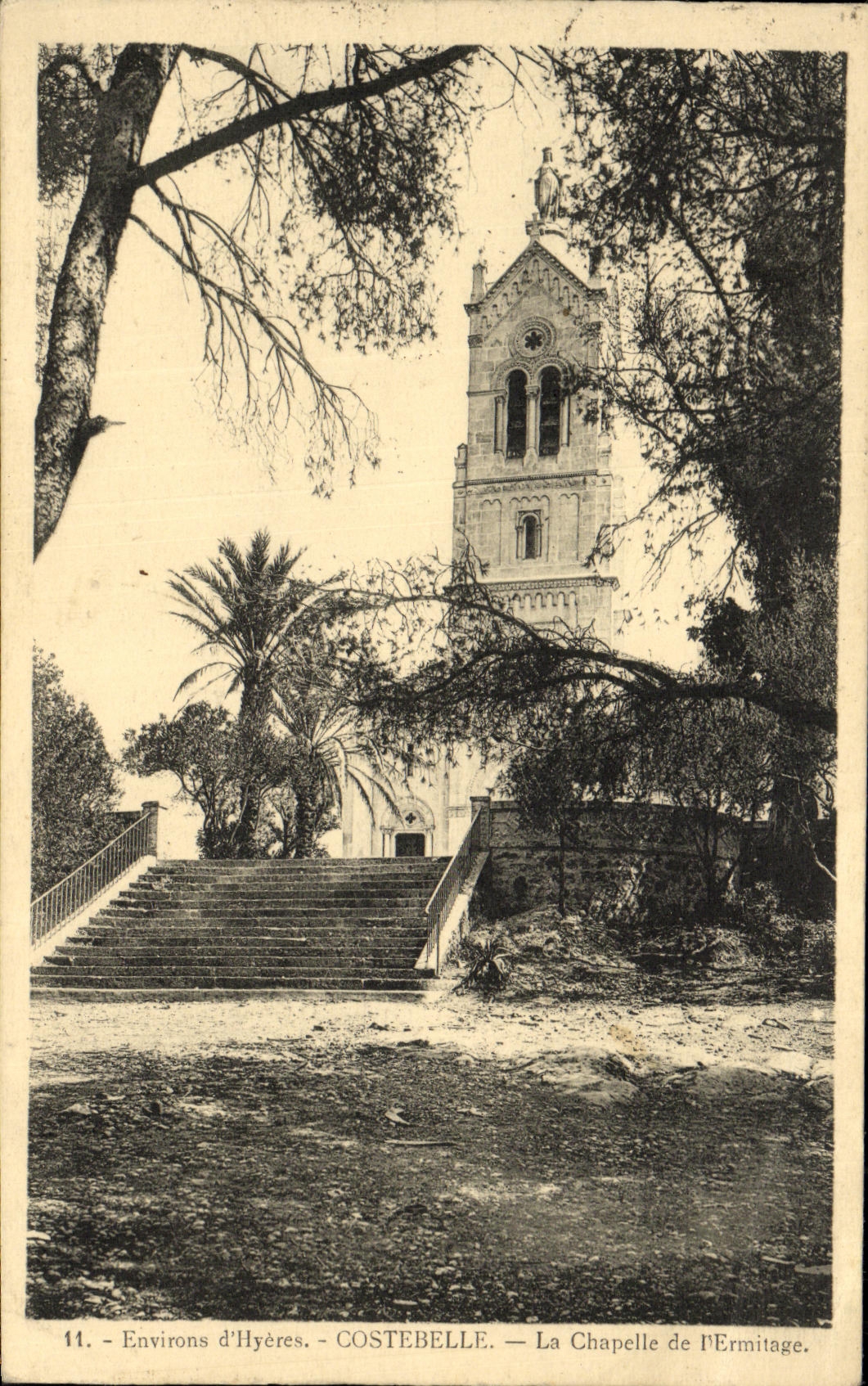 POSTAL Costebelle de la VENDIMIA La Chapelle de L alrededores D Hyeres de la ermita