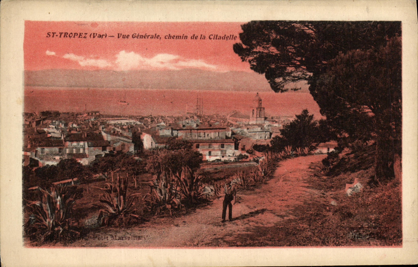 VINTAGE POSTCARD Holy Tropez View Way of the Citadel
