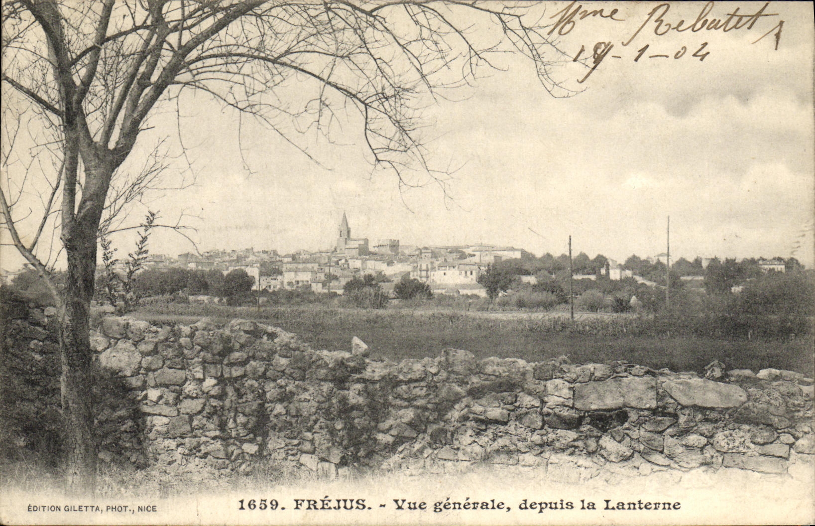 VINTAGE POSTCARD Frejus View since the Lantern