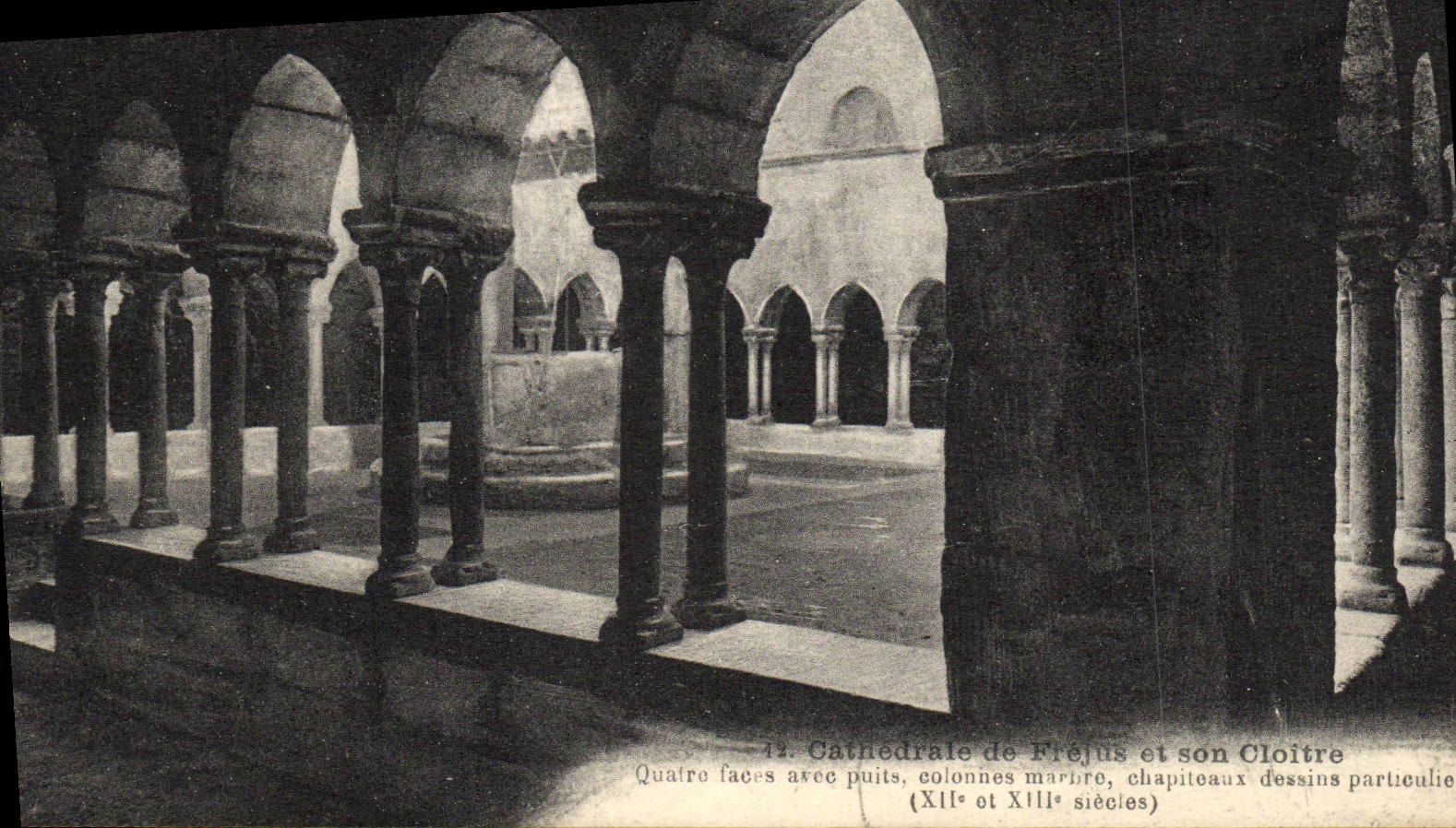 VINTAGE POSTCARD Frejus the Cloister Cathedral