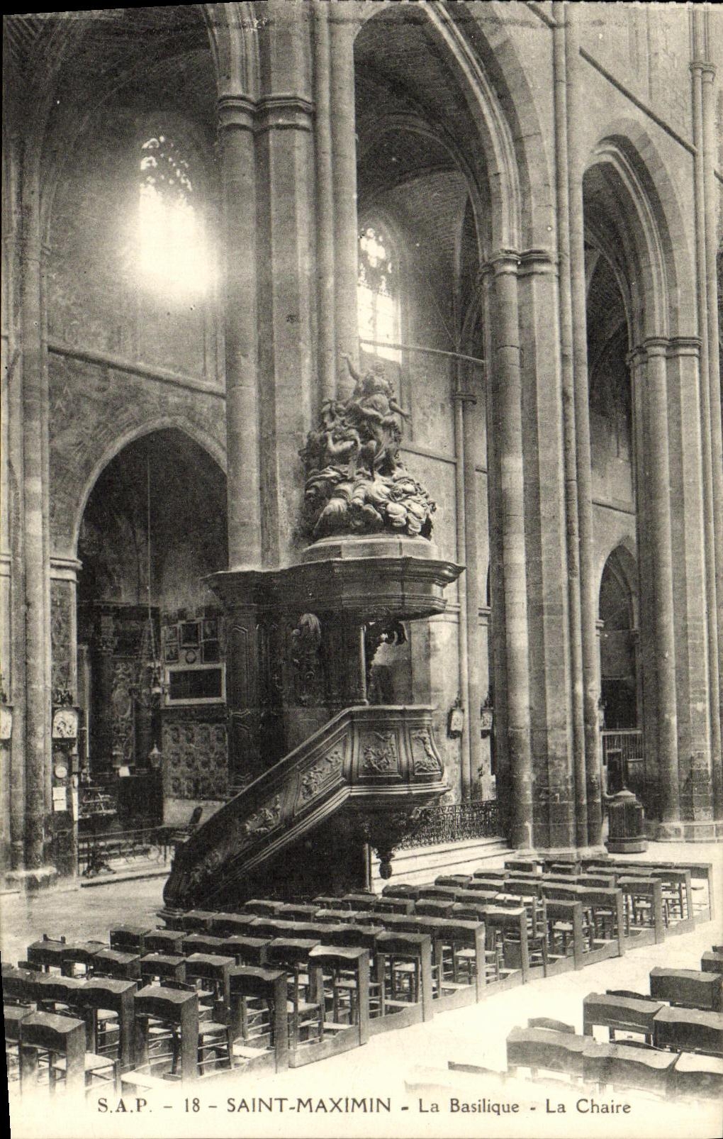 CPA Sainte Maximin La Basilique La chaire