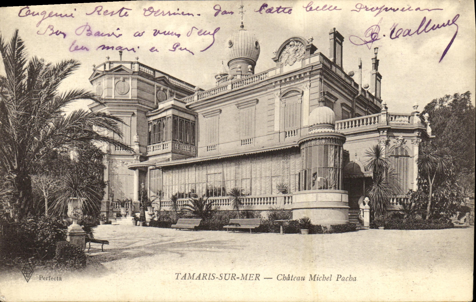 VINTAGE POSTCARD Tamaris on Sea Castle of Michel Pasha