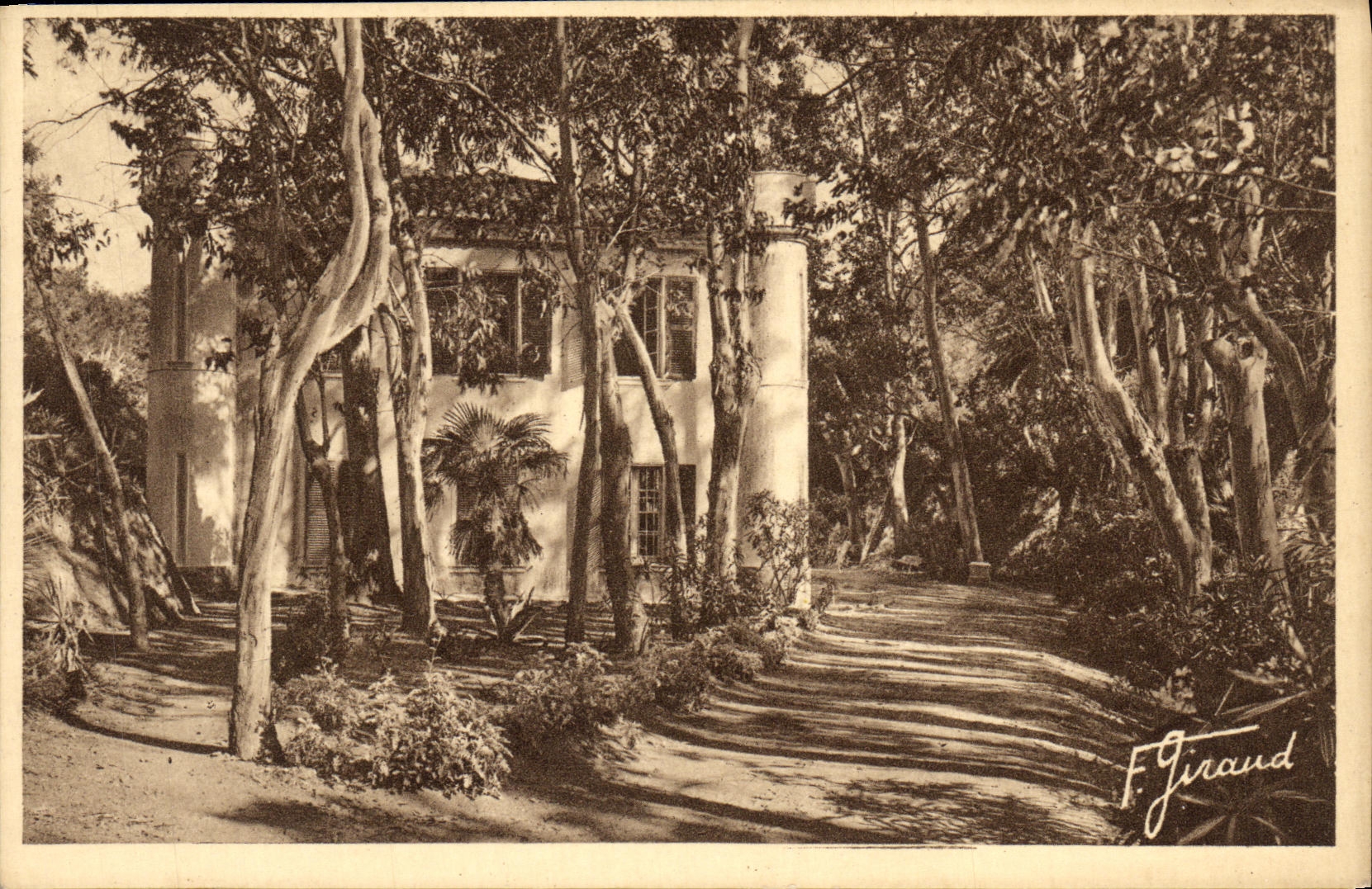 Isla de Hyeres de la POSTAL de la VENDIMIA de la comuna portuaria de la raza a campo traves el castillo del senorio de Jean D Agreve y