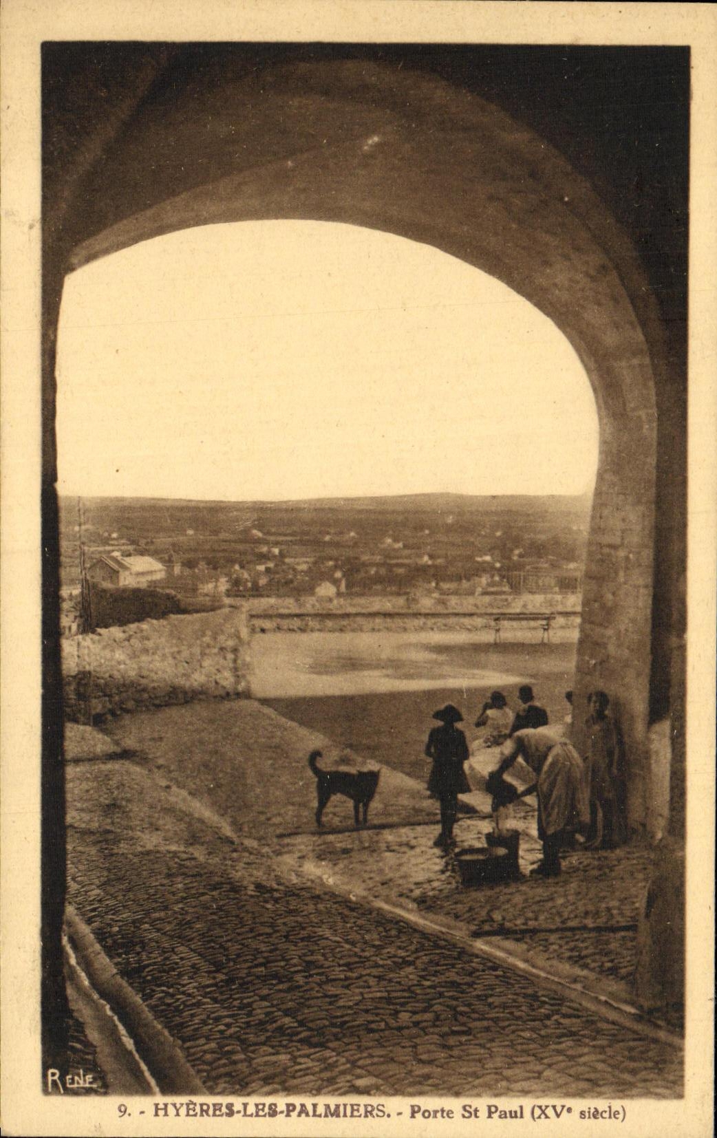 La POSTAL Hyeres de la VENDIMIA las palmeras lleva San Pablo