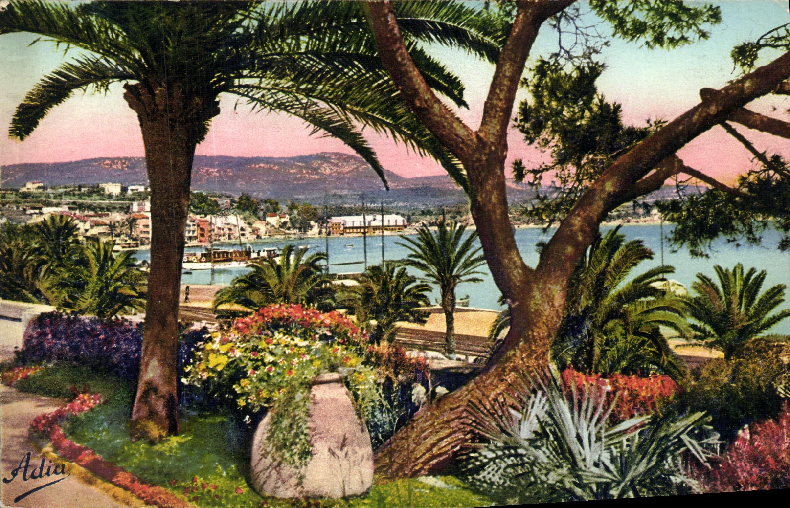 VINTAGE POSTCARD Bandol View Taken of the Beautiful Shore