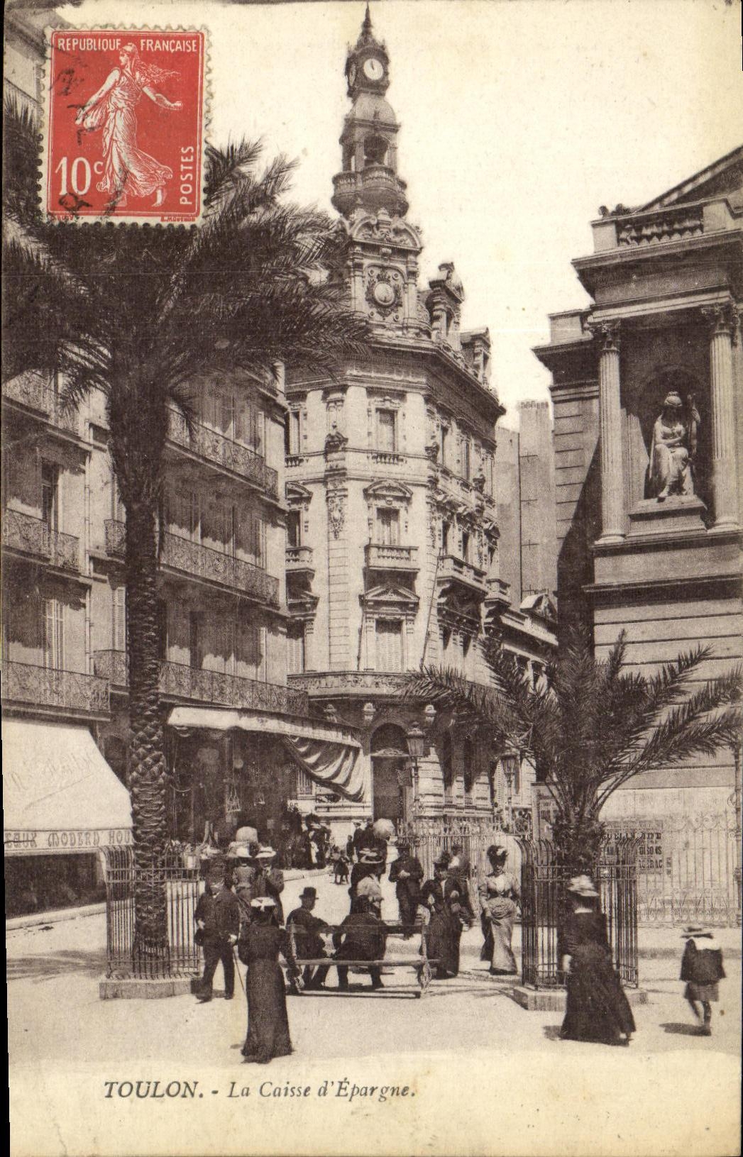 VINTAGE POSTCARD Toulon the Case D Saves