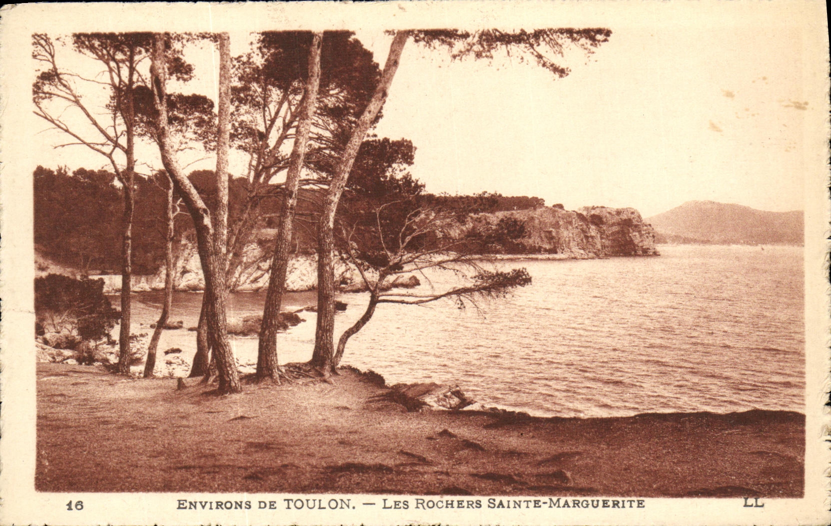 VINTAGE POSTCARD Toulon the Rocks Sainte Marguerite