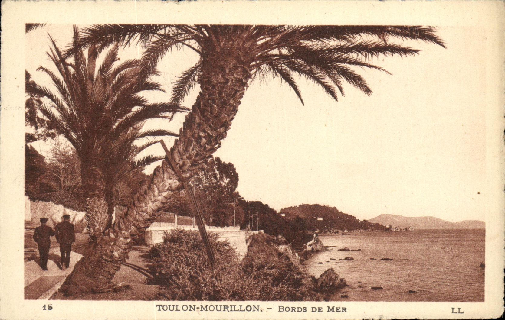 VINTAGE POSTCARD Toulon Mourillon Seaside