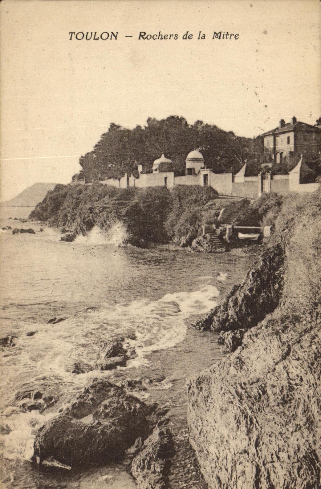 VINTAGE POSTCARD Toulon Rocks of the Miter