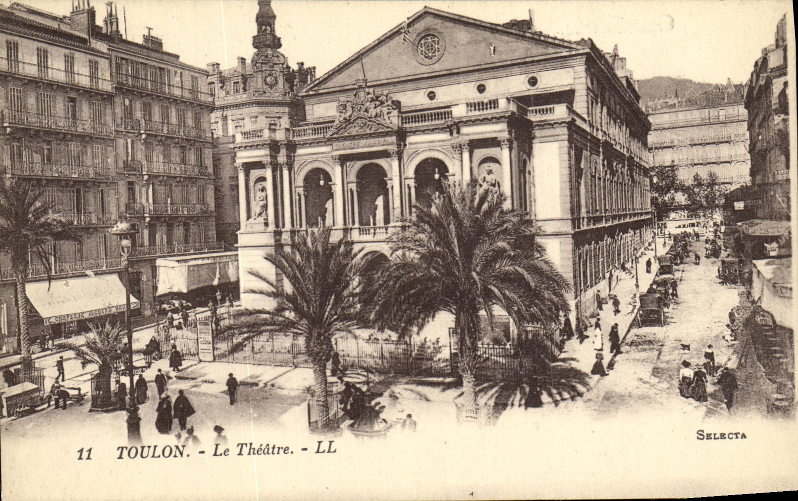 VINTAGE POSTCARD Toulon the Theater