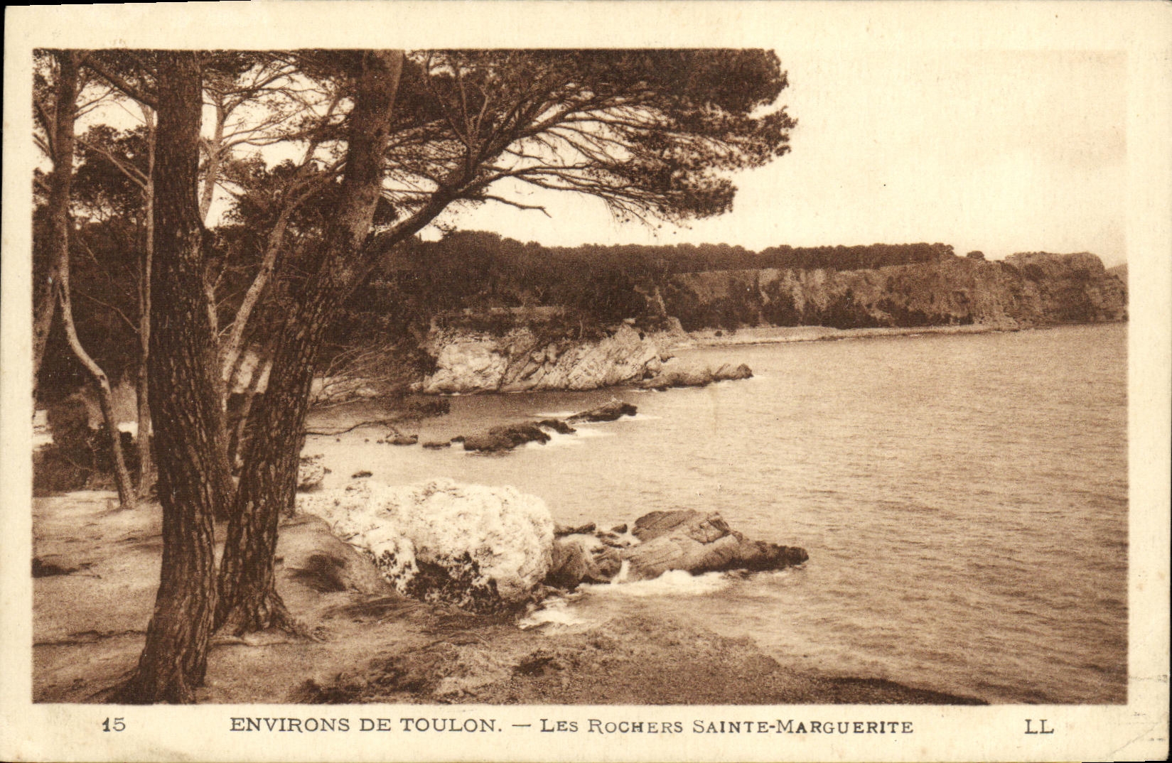 VINTAGE POSTCARD Toulon the Rocks Sainte Marguerite