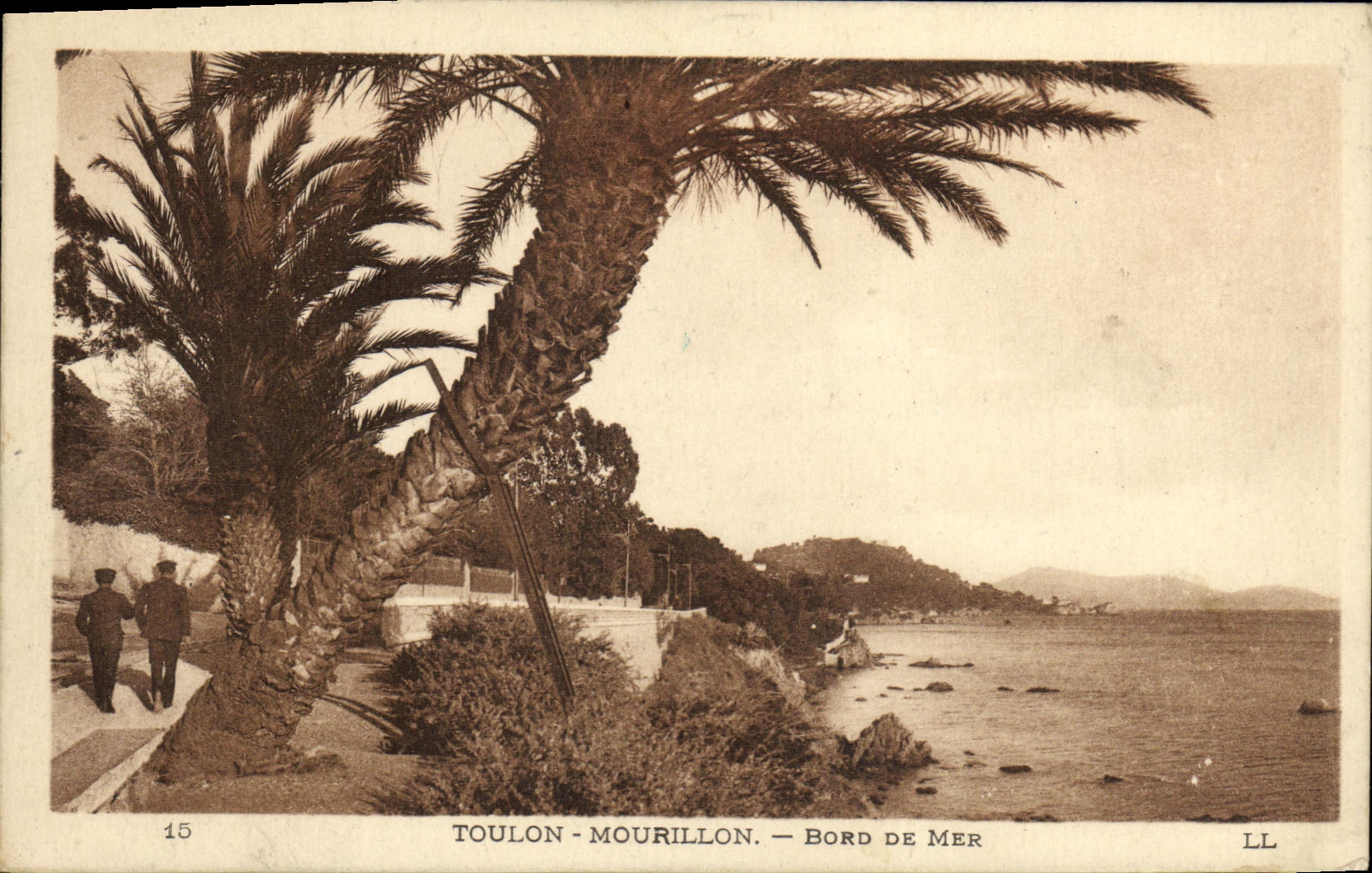 VINTAGE POSTCARD Toulon Mourillon Seaside