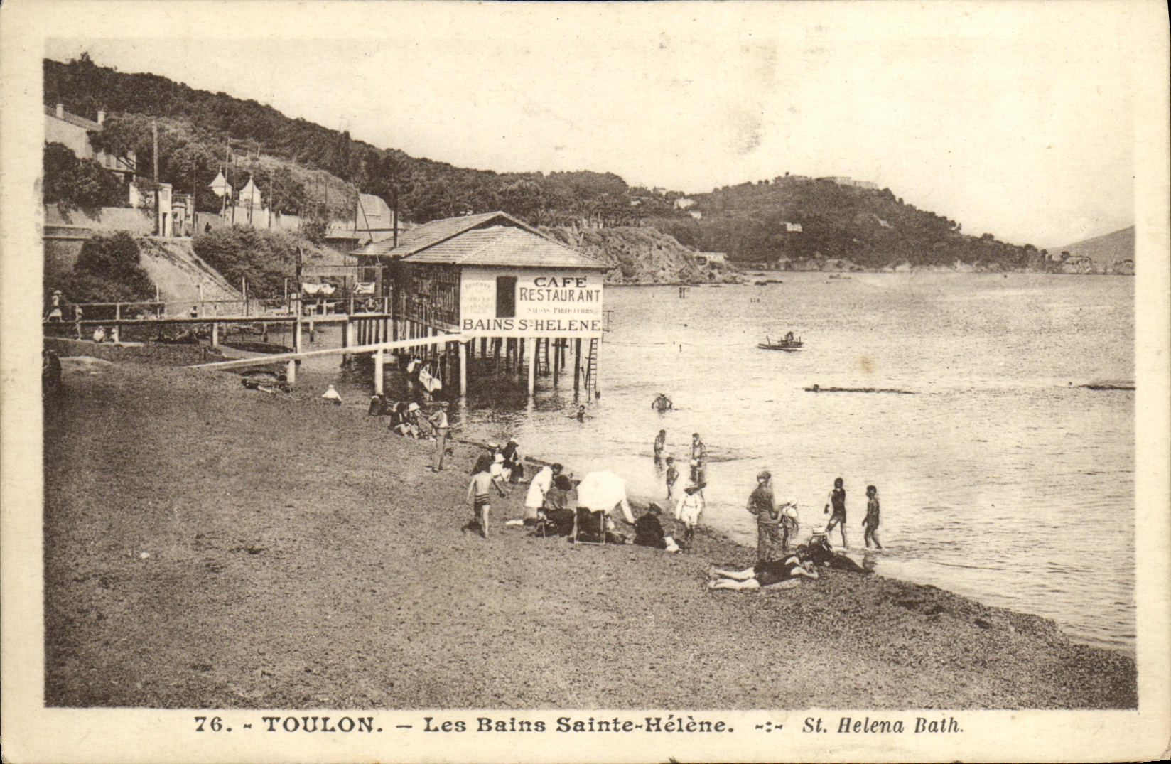 VINTAGE POSTCARD Toulon Les Bains Sainte Helene