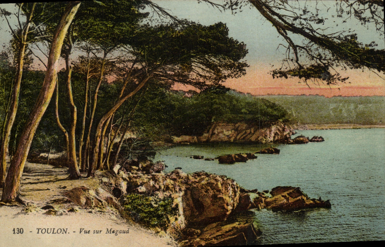 VINTAGE POSTCARD Toulon Seen on Magaud