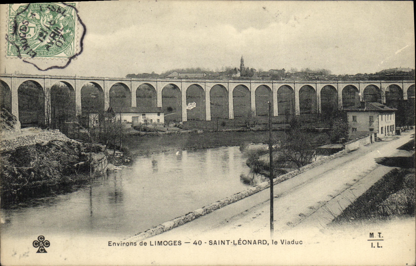 VINTAGE POSTCARD Holy Leonard the Viaduct Surroundings of Limoges