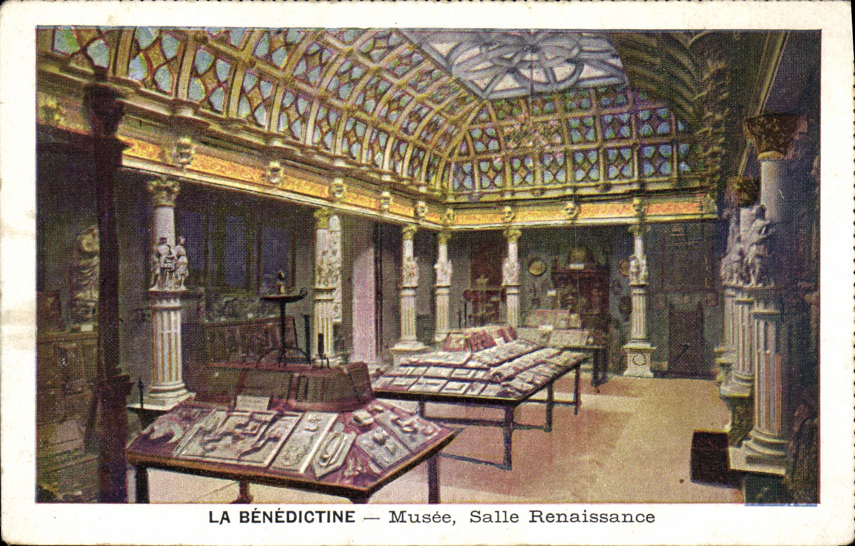 VINTAGE POSTCARD Benedictine Museum Renasissance Room