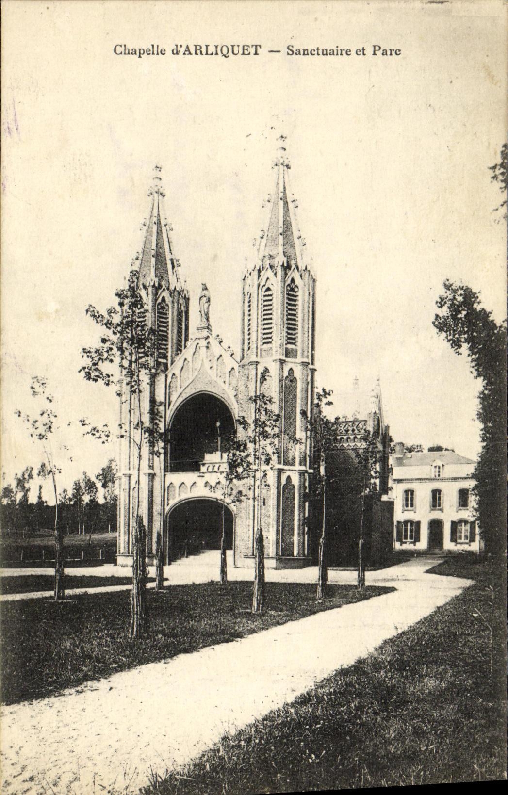 VINTAGE POSTCARD Vault D Arliquet Sanctuary and Parc