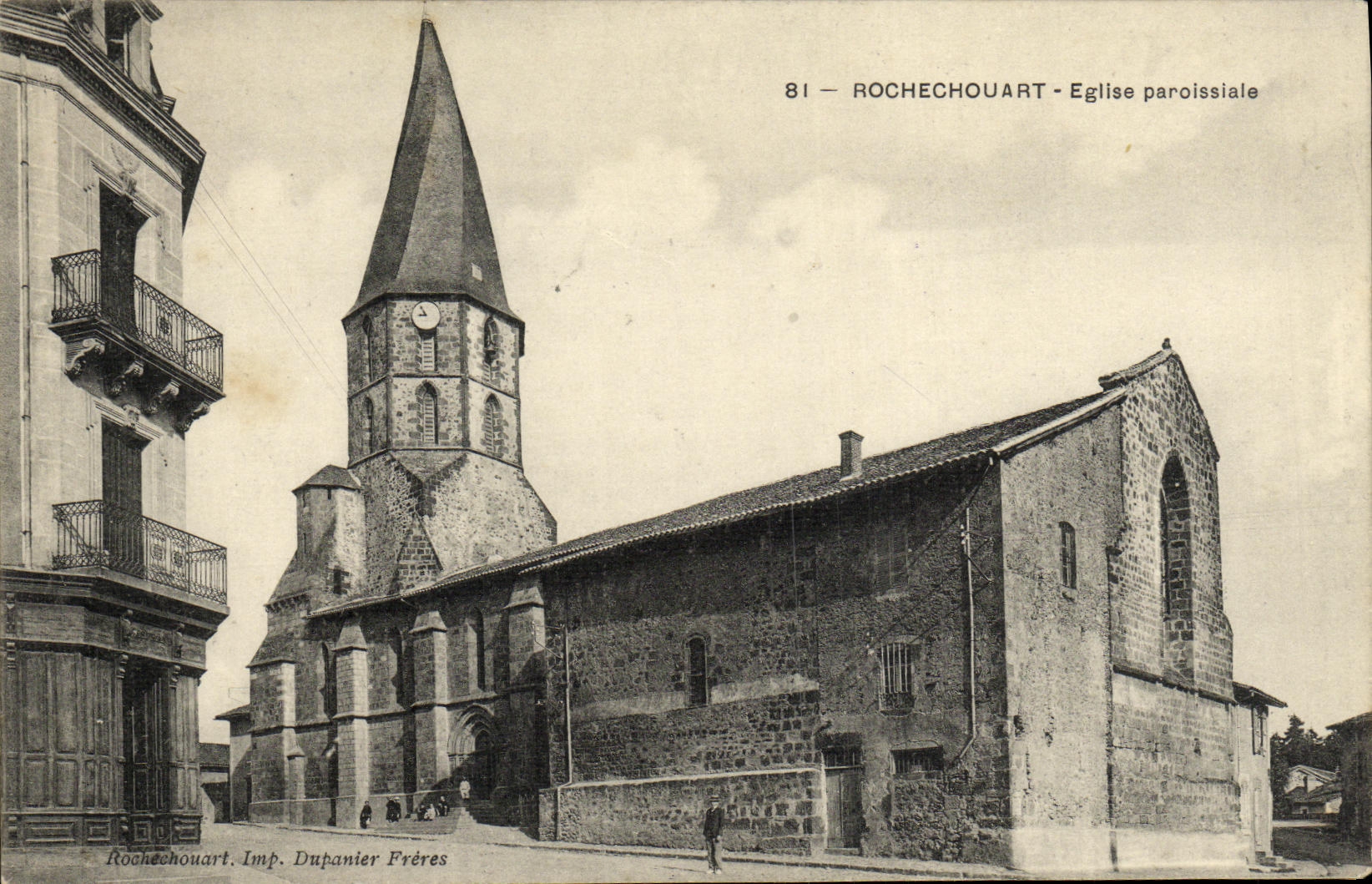 VINTAGE POSTCARD Rochechouart Parish church